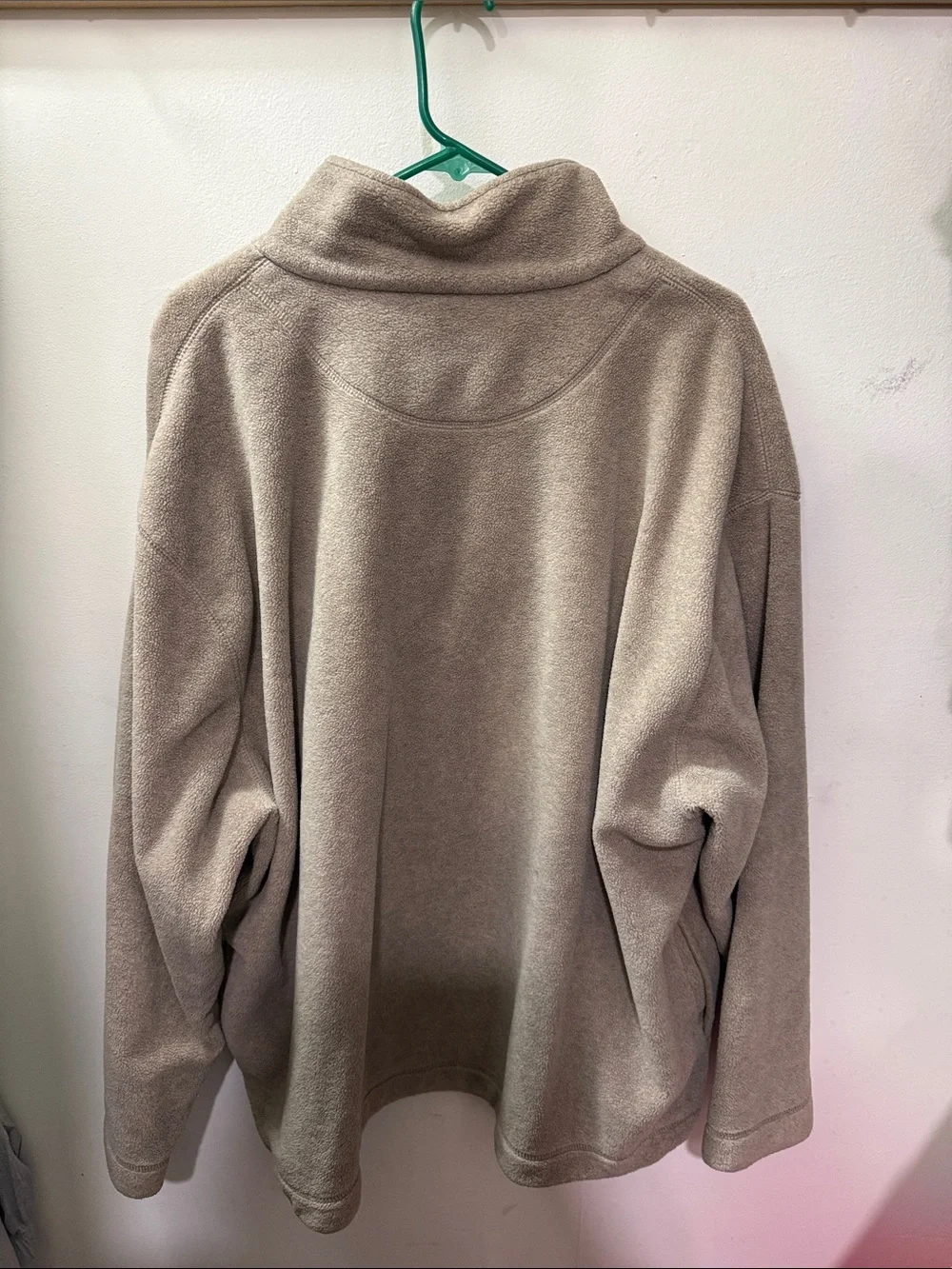 St. John's Bay Men's Zip-Up Fleece Pullover - Taupe